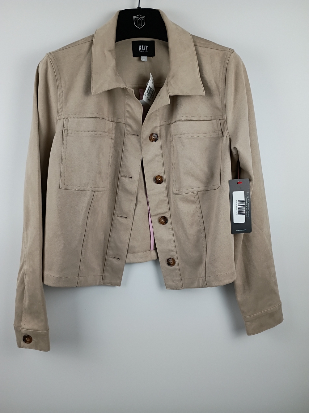 Womens Beige Cropped Utility Jacket - Picture 10 of 12